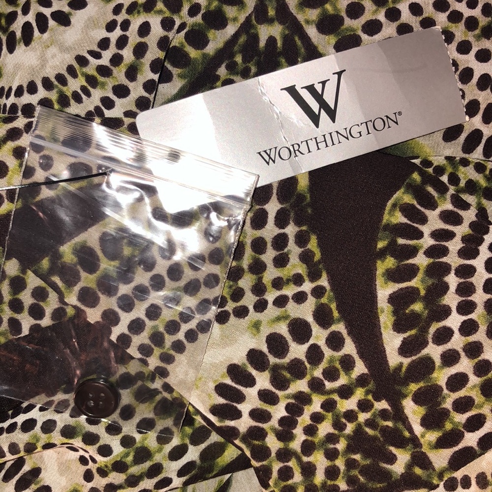 Worthington Brown Print Skirt. NWT. 18 - Picture 5 of 7
